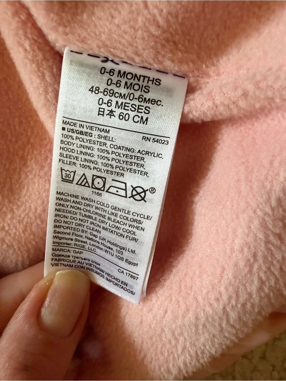 GAP Baby Soft Pink Fleece Jacket